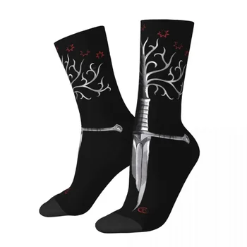 Чорапи за екипажа Нарсил Андурил Мечът на Гондор Мърч за мъжки компресионни чорапи Пролет Есен Зима Най-добър приятел Подаръци