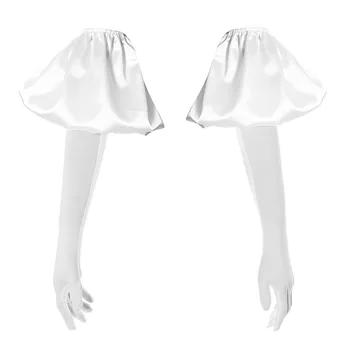 2024 Жените дълго опера парти ръкавици плътен цвят бутер сатенени ръкавици костюми лакът дължина костюм аксесоар