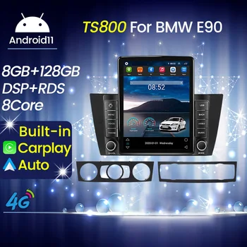 8G 128G Carplay Android 11 Автомобилно радио 2din андроид с екран За BMW Серия 3 E90 E91 E92 GPS Мултимедиен видео плейър авторадио