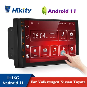 Hikity Android 2 Din радиокасетофон кола мултимедиен плейър GPS стерео приемник за Volkswagen Nissan Hyundai Kia Toyota CR-V
