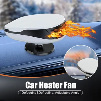 2023 Нов автомобилен нагревател 12V вентилатор за отопление на автомобили Регулируем нагревател за горещ въздух 360 ° въртене Зимно обезпаразитяване Размразяване за кола камион SUV