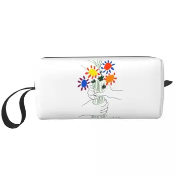 Персонализиран Пабло Пикасо букет от мир пътуване козметична чанта за жени грим тоалетна организатор дама красота съхранение Dopp комплект