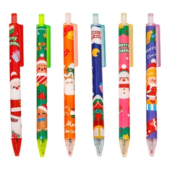 10 парчета карикатура прибираща се химикалка Коледа писалка смешно писане писалка за деца ученици клас награда парти полза