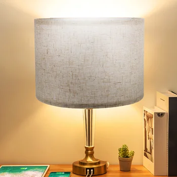 Универсален ленен абажур плат абажур Деликатен капак на лампата Модерна подмяна на абажур