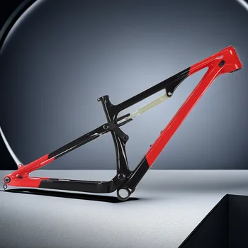 Рамка за планински велосипеди Персонализирани аксесоари за велосипеди за ново пристигане 29er Carbon Full Suspension Frame 150mm Boost MTB Fiber Frameset