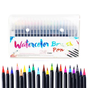 20 цвята премия изкуство четка маркер писалка меки гъвкави акварелни маркери набор деца оцветяване манга калиграфия DIY Scrapbooking
