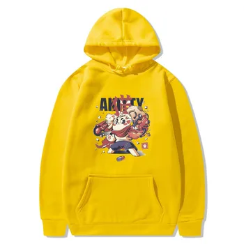 New Men Streetwear Hoodie Sweatshirt Funny Cartoon Cat Graphic Hooded Autumn Harajuku Anime Sweat Shirt Pullover Hip Hop Hipster