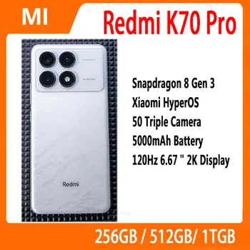 Оригинален Xiaomi Redmi K70 Pro Snapdragon 8 Gen 3 Xiaomi HyperOS 120Hz 6.67