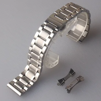 Silver Gold18mm 19mm 20mm 21mm 22mm Ленти за часовници от неръждаема стомана за Seiko Longines Резервни ръчни часовници Гривни Аксесоари