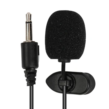 Автомобилен аудио микрофон 3.5 мм стерео жак Външен микрофон Анти-шум Хендсфри комуникация за DVD GPS плейър на превозното средство