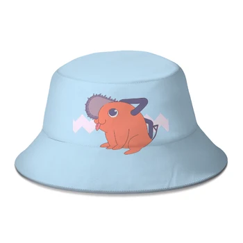 Резачка човек рибар шапки момче момиче готино сладък Pochita лято кофа шапки плаж Boonie шапка подарък