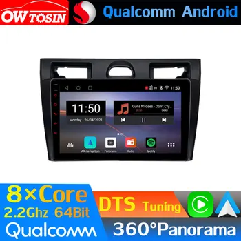 Qualcomm 8Core Android Car Media За Ford Fiesta Mk VI 5 Mk5 2002-2008 GPS HDMI 360 Панорамно радио CarPlay DTS DSP 4G LTE WiFi