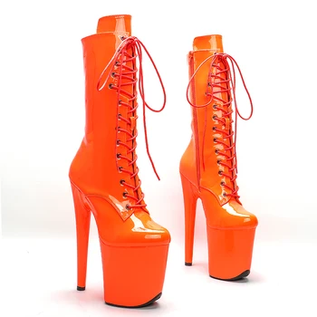 Leecabe 20CM / 8Inch патент горната част на жените платформа сандали парти високи токчета обувки полюс танц обувка