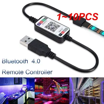  1 ~ 10PCS мини димер Led APP bluetooth-съвместим контролер RGB SMD5050 5V 4pin USB цветна музика за дома интелигентни ленти светлини
