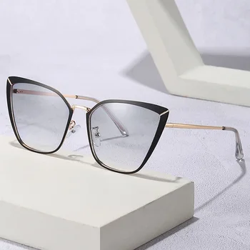 Модни слънчеви очила за котешки очи Дамски модерни слънчеви очила за шофиране Ретро дизайн на марката Слънчеви очила Океански летни слънчеви очила Uv400