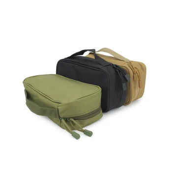 Man чанта открит инструмент съхранение чанта катерене чанта черно зелено каки EDC инструмент чанта