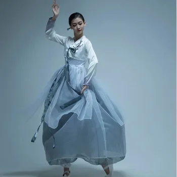 Hanbok Дрехи Жени Традиционен костюм Корейска рокля Модернизирана Подобрена Корейски съд Национален танц Косплей рокли Hanbok 한복
