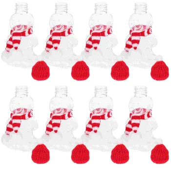 Коледа Gingerbread Man бутилки празен сок напитка бутилка напитки бутилки с шалове шапки парти услуги