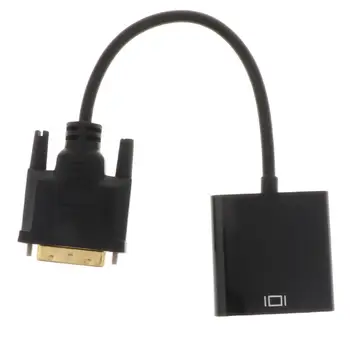 VGA адаптерен кабел за мъжки DVI щифт DVI- съвместим с компютърни монитори, високопроизводителен кабелен проводник компактен малък размер