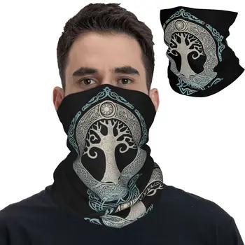 Yggdrasiltree Of Life Vikings Bandana Neck Cover Printed Mask Scarf Warm Face Mask Hiking for Men Women Adult Washable