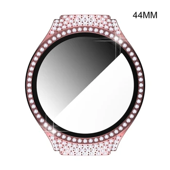 Smartwatch Часовник Full-Crystal Diamond Bezel Ring Защитен корпус на бронята за Galaxy-Watch 4 40mm 44mm