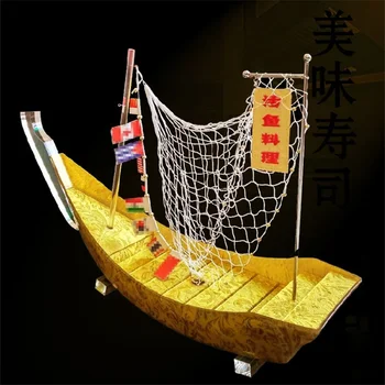 Dragon Boat контейнер Golden Sushi лодка Акрилни плодове плато Sashimi сух лед лодка суши производител Bento Deluxe морски дарове плато