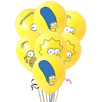 10pcs Disney The Simpsons Birthday Decorations Cartoon Latex Balloons 12inch Baby Shower Kids Toys Gifts Party Supplies