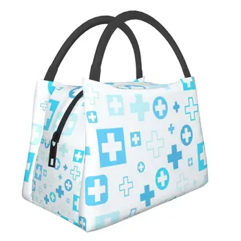 Функционална охладителна чанта с медицинска сестра модел кутии за обяд преносими изолирани платно обяд чанта термична храна контейнер обяд чанти
