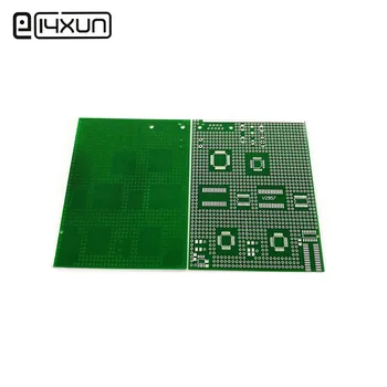 1pcs 9 * 11cm SMD универсална платка QSOP QFP DIP SCM Трансферна смесена експериментална дъска 2.54mm Pitch PCB Board 9x11cm