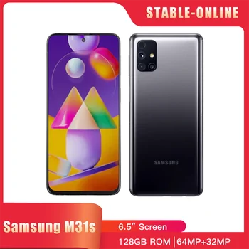 Оригинален Samsung Galaxy M31s 4G LTE мобилен телефон Dual SIM 6.5'' 6GB RAM 128GB ROM 64MP+12MP+5MP пръстов отпечатък Android мобилен телефон