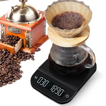 Smart Manual Drip Coffee Scales Automatic Timer Portable Digital Kitchen Food Scales for Home Kitchen Tools