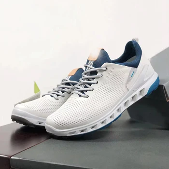 Нови голф обувки естествена кожа голф носи дишаща фитнес обувки против хлъзгане ходене маратонки
