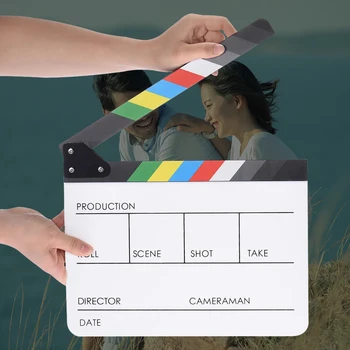 Цветен режисьор видео сцена клапа акрилна суха изтриване клапер борда нарязани подпори