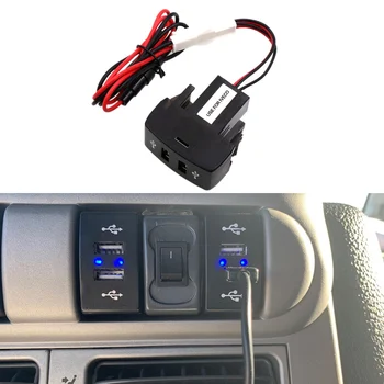 Car Dual USB зарядно 5V 2.1A Car USB Power Socket аксесоари за кола за Iveco камион Stralis Hi-Way Eurocargo