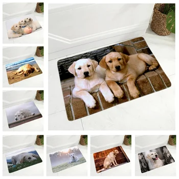 Сладък лабрадор 3d отпечатан диатом кал мат декор домашен любимец куче животно врата мат