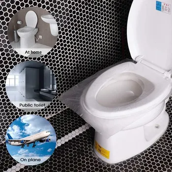 50pcs еднократна тоалетна седалка възглавница тоалетна седалка възглавница чиста и хигиенична обществена баня пътуване еднократна тоалетна капак