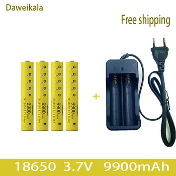 Daweikala 2023 Нов 3.7V 18650 9900mAh капацитет литиево-йонно фенерче акумулаторна батерия + зарядно устройство