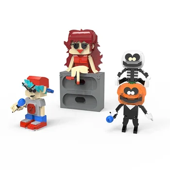 DIY аниме фигура петък вечер Brickheadz Building Block Set Game Singer Girlfriend Toy Kid Pumpkin Doll Halloween Gift