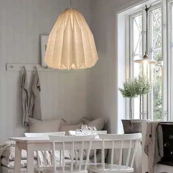 Лампа сянка замяна за висулка лампа Nordic творческа хартия оригами фенер сянка сгъваема висящи висулка светлина капак