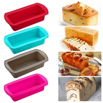 Домакински правоъгълен силиконов мухъл бонбони тост мухъл Великденски хляб DIY кухненски консумативи Инструменти за печене на тигани за печене на торти