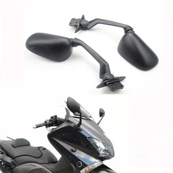 1 двойка задни огледала Moto Classic Черно огледало за обратно виждане Странични огледала Cafe Racer За Yamaha TMAX 530 2012 2013 2014