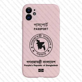 Бангладеш Калъф за паспорт за iPhone 15 14 Pro Max 13 12 11 Mini X XS XR 7 8 6S Plus SE