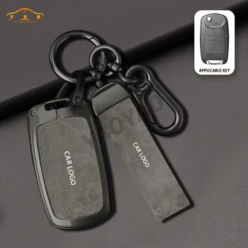 Държач за чанта за ключове за Baojun 560 730 510 630 310W 310 цинкова сплав кожа кола дистанционно ключ случай капак черупка ключодържател аксесоари