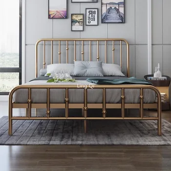 Леки луксозни висококачествени детски легла в литалиански стил спалня дизайн френски американски стил легло желязо прости осветени мебели за дома