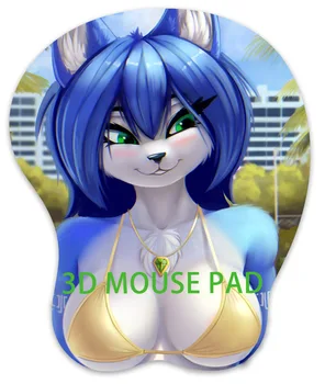 NEW 3D подложка за мишка Krystal Star Fox аниме манга гърдата игри китката почивка мулти дизайн мишка мат