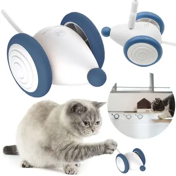 Интерактивни играчки за котки USB зареждане Интелигентна електрическа котешка играчка Интелигентно наблюдение Електрически движещи се играчки за котки на закрито Кучета