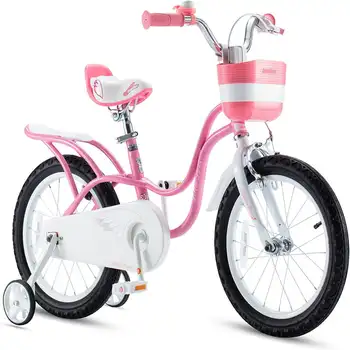 Малки лебедови момичета и 's 12 In. Начинаещи велосипеди с кошница за помощни колела, розово и бяло