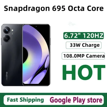 Оригинален Realme 10 Pro мобилен телефон Snapdragon 695 Android 13.0 пръстов отпечатък 6.72
