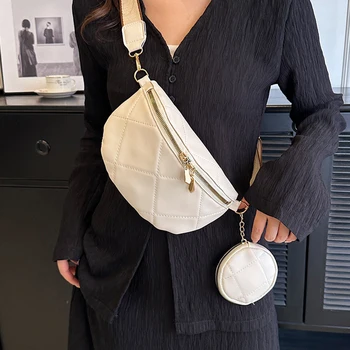 Нова мода чанта за рамо Дамска чанта за гърдите Кожена талия Фани пакети Чанта за колан Чанта Жена дизайнер Луксозни чанти Дамски чанти