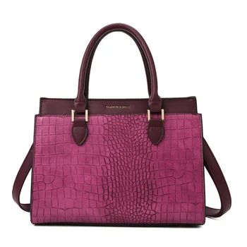 Луксозни чанти Дамски чанти Дизайнер Модна чанта Дамска PU кожа Голям крокодил голяма пазарска чанта за рамо за жени Messenger чанта